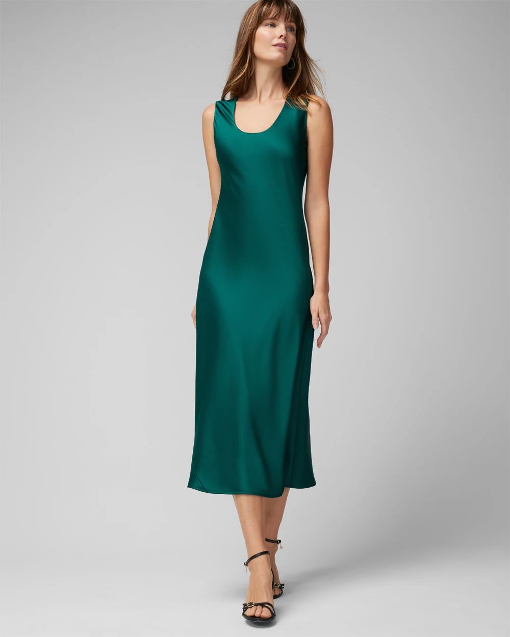 Sleeveless Satin Slip Dress | White House Black Market